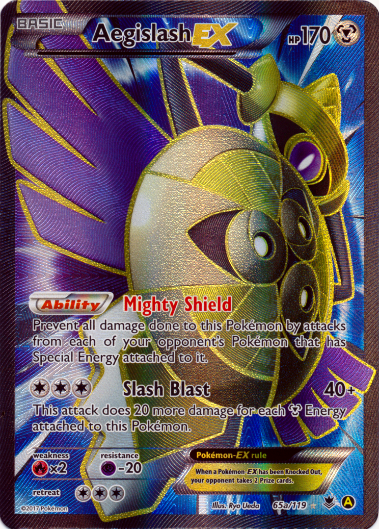 Aegislash EX 65a/119 Full Art Promo - Premium Trainers XY Collection